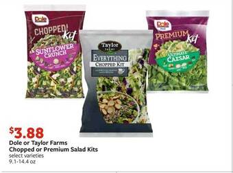 Fareway Dole or taylor farms chopped or premium salad kits offer