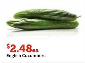 Fareway English cucumbers offer