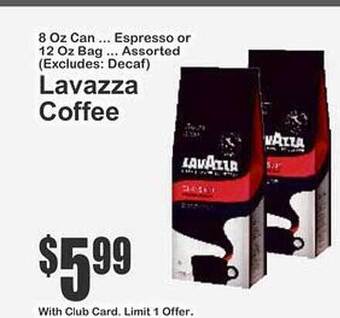 Key Food Lavazza coffee offer