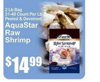 Key Food Aquastar raw shrimp offer