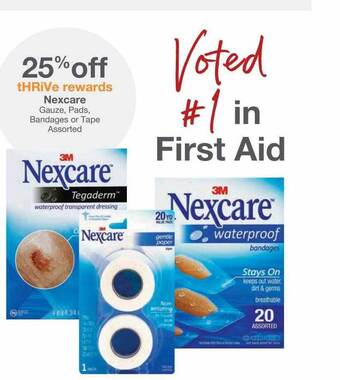 Kinney Drugs Nexcare gauze, pads, bandages or tape offer