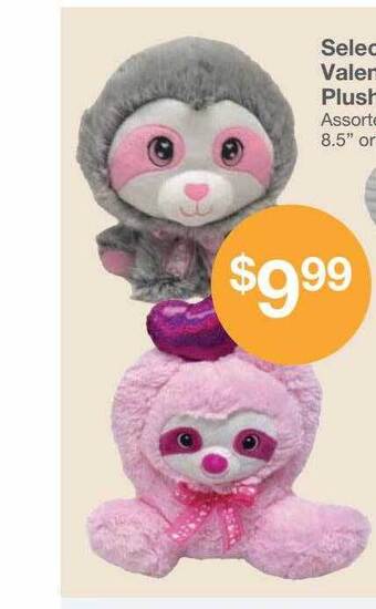 Kinney Drugs Select valentine plush offer