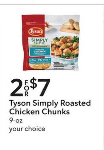 Publix Tyson simply roasted chicken chunks offer