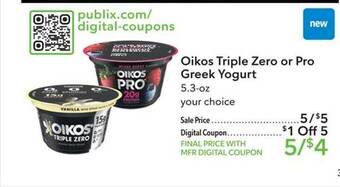 Oikos triple zero or pro greek yogurt