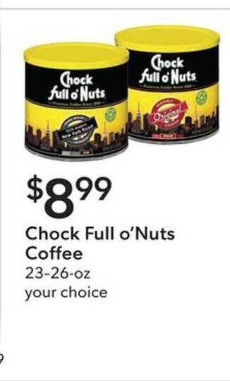 Publix Chock full o'nuts coffee offer
