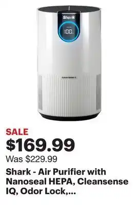 Best Buy Shark - air purifier with nanoseal hepa, cleansense iq, odor lock, cleans up to 500 sq. ft - white offer