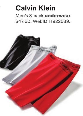 Macy's Calvin klein men's 3-pack microfiber stretch boxer briefs offer