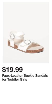 Old Navy Faux-leather buckle sandals for toddler girls offer