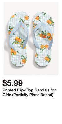 Old Navy Printed flip-flop sandals for girls (partially plant-based) offer