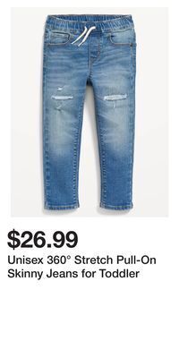 Old Navy Unisex 360° stretch pull-on skinny jeans for toddler offer