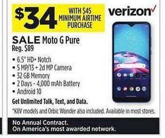 Dollar General Moto g pure offer