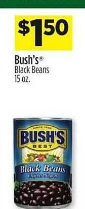 Dollar General Bush's black beans offer