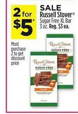 Dollar General Russell stover sugar free xl bar offer