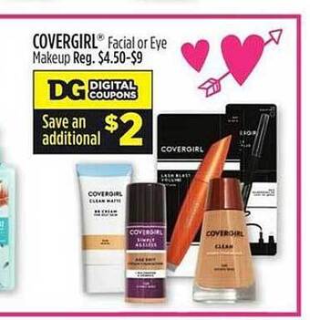 Dollar General Covergirl facial or eye makeup offer