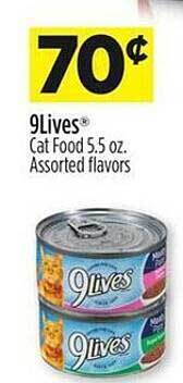 Dollar General 9lives cat food offer