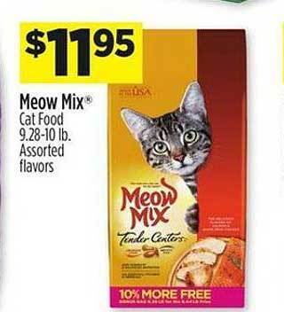 Dollar General Meow mix cat food offer