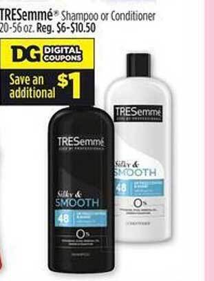 Dollar General Tresemmé shampoo or conditioner offer