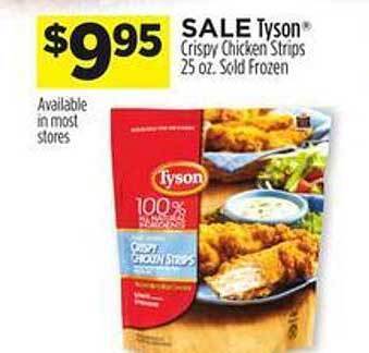 Dollar General Tyson crispy chicken strips sold frozen offer