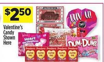 Dollar General Valentine's candy shown here offer