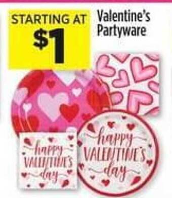 Dollar General Valentine's partyware offer