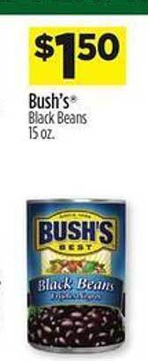 Dollar General Bush's black beans offer
