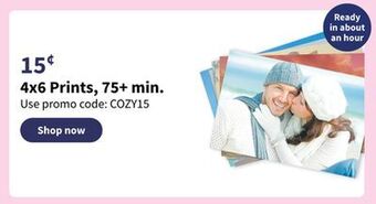 Walgreens 4x6 prints, 75+ min. offer