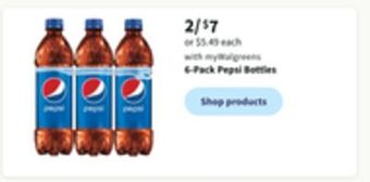 Walgreens 6-pack pepsi bottles offer