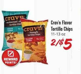 Brookshire Brothers Crav'n flavor tortilla chips offer