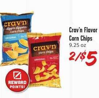 Brookshire Brothers Crav'n flavor corn chips offer