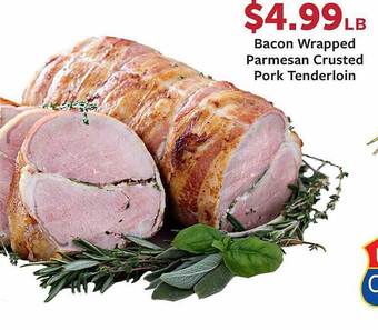 Fareway Bacon wrapped parmesan crusted pork tenderloin offer