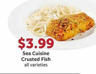 Fareway Sea cuisine crusted fish offer
