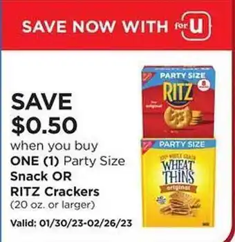 Albertsons Snack or ritz crackers offer