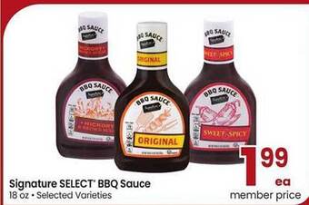 Albertsons Signature select bbq sauce offer