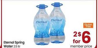 Albertsons Eternal spring water offer