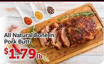 Fareway All natural bone in pork butt offer