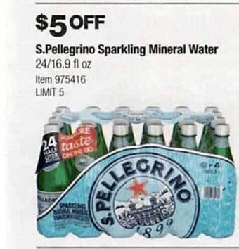Costco S.pellegrino sparkling mineral water offer