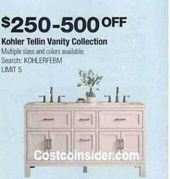 Costco Kohler tellin vanity collection offer