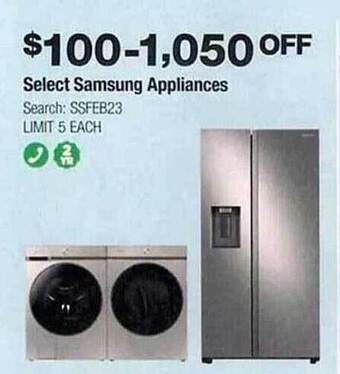 Costco Select samsung appliances offer