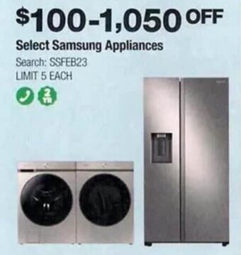 Costco Select Samsung Appliances offer