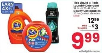 Albertsons Tide Liquid or Pods Laundry Detergent offer