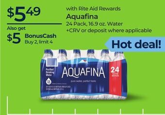 Rite Aid Aquafina offer