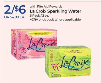 Rite Aid La croix sparkling water offer