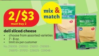 Lidl Deli sliced cheese offer