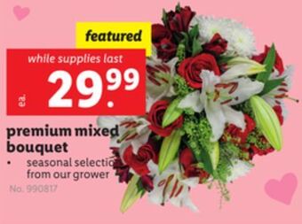 Lidl Premium mixed bouquet offer