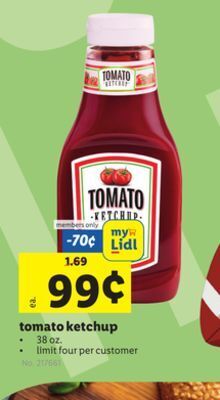 Lidl Tomato ketchup offer