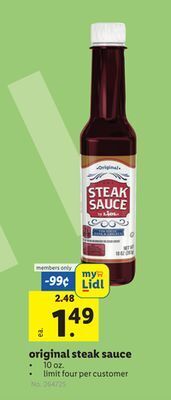 Lidl Original steak sauce offer