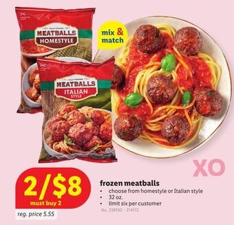 Lidl Frozen meatballs offer