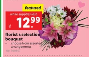 Lidl Florists selection bouquet offer