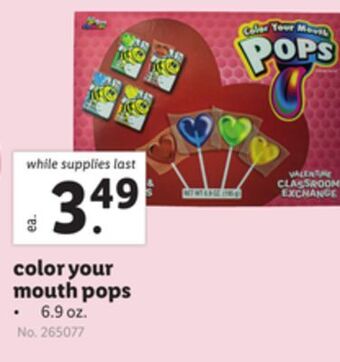 Lidl Color your mouth pops offer