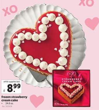 Lidl Frozen strawberry cream cake offer